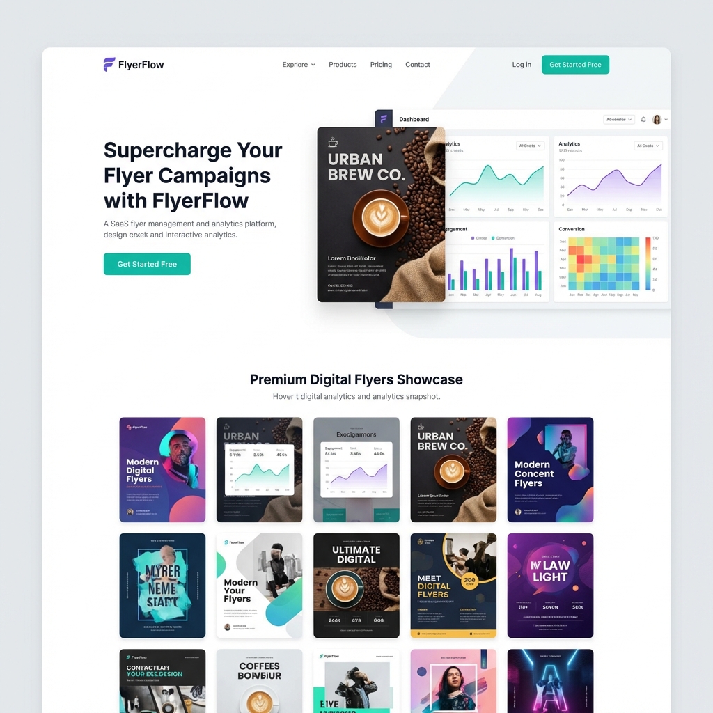SaaS flyer management software interface